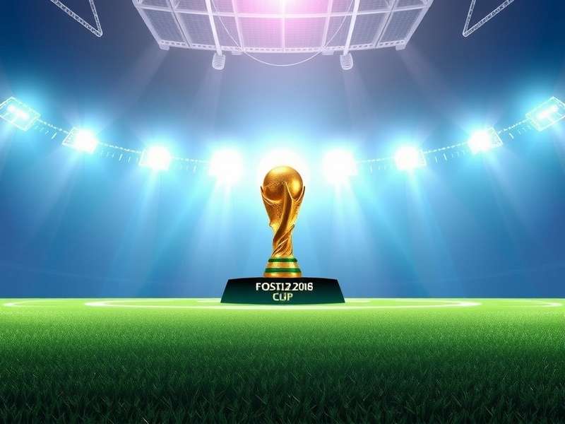 Celebrating football team holding a world map on the pitch