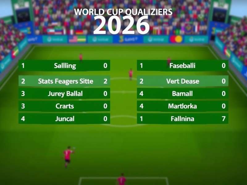 FIFA World Cup 2026 Qualifiers Global Map with Competing Nations