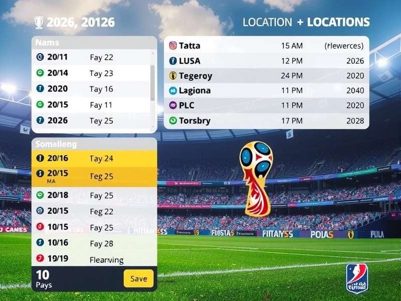 Map of FIFA World Cup 2026 host cities across USA, Canada, and Mexico