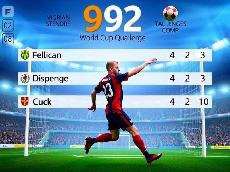 Football World Cup qualifier data visualization showing team performances