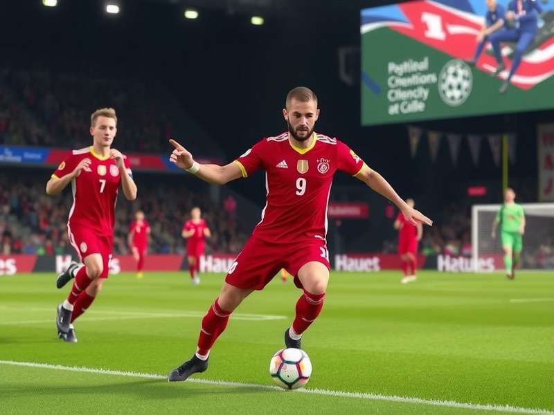 Action shot from a 2022 World Cup qualifier match