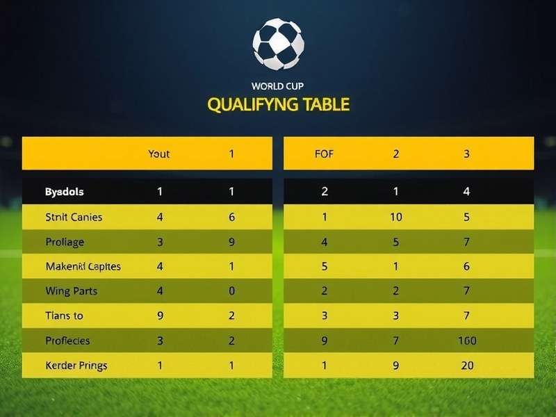 Global map with football icons representing World Cup qualifying regions