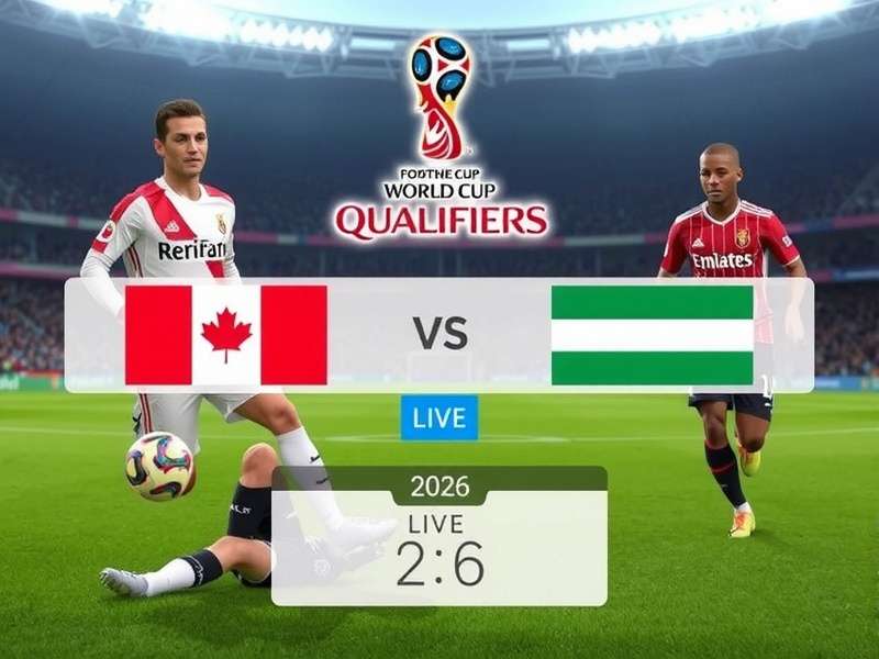 2026 World Cup qualifiers live match action showing players in intense competition