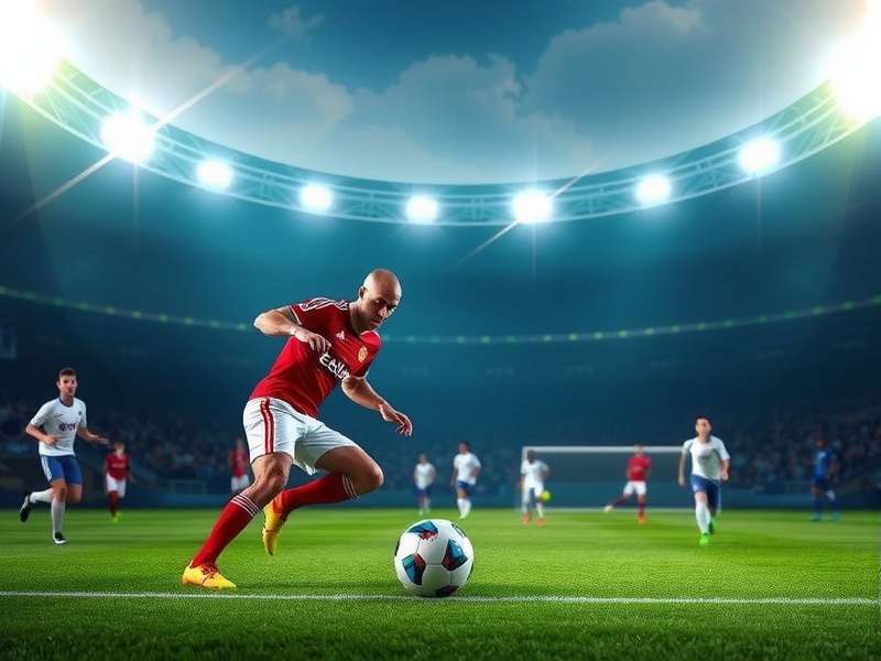 Intense Football World Cup Qualifiers Match Action