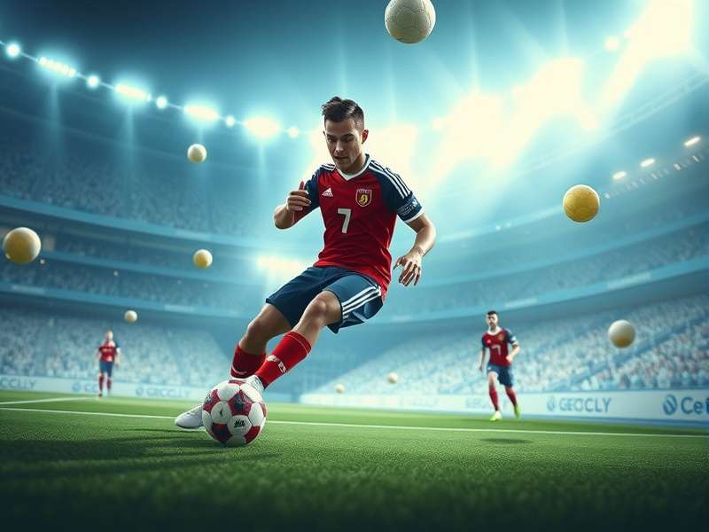 The FIFA World Cup trophy shining under stadium lights