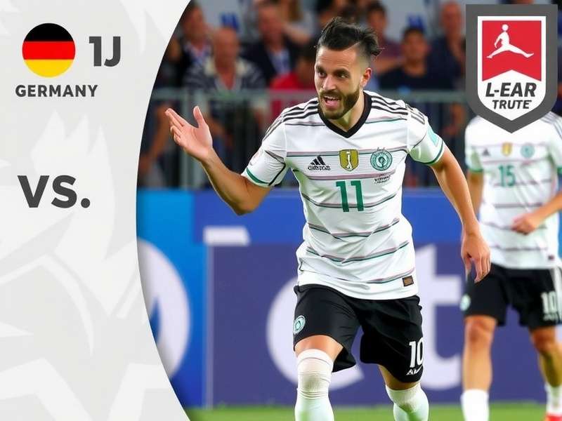 German national football team celebrating a goal during a 2026 World Cup qualifier match