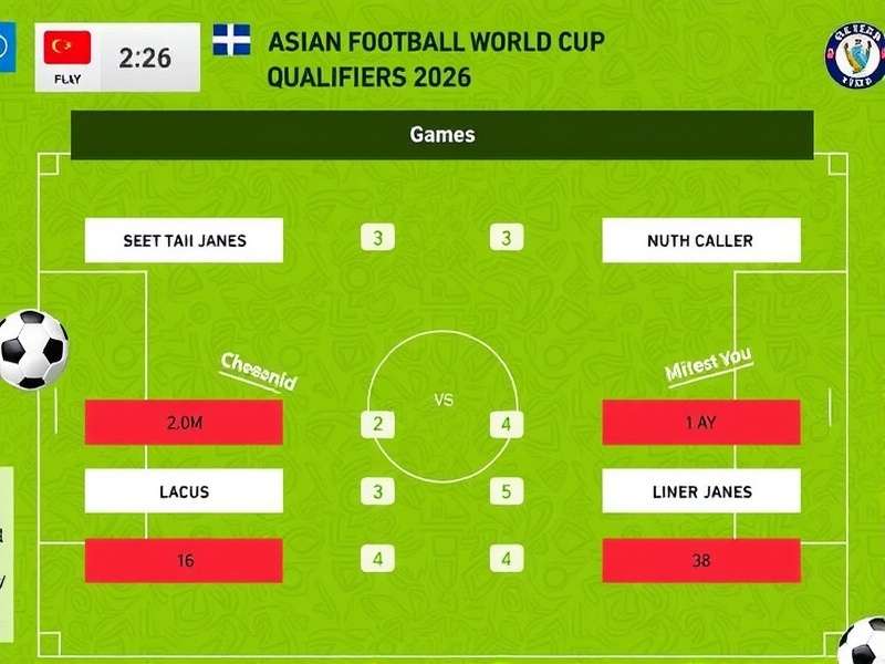 Asian football teams competing in a World Cup qualifier match