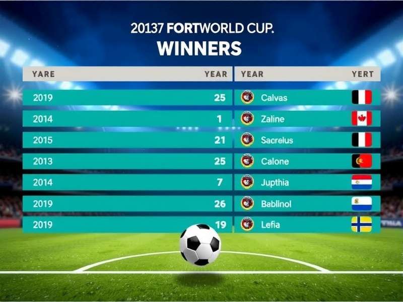 The FIFA World Cup Trophy through the years with champions