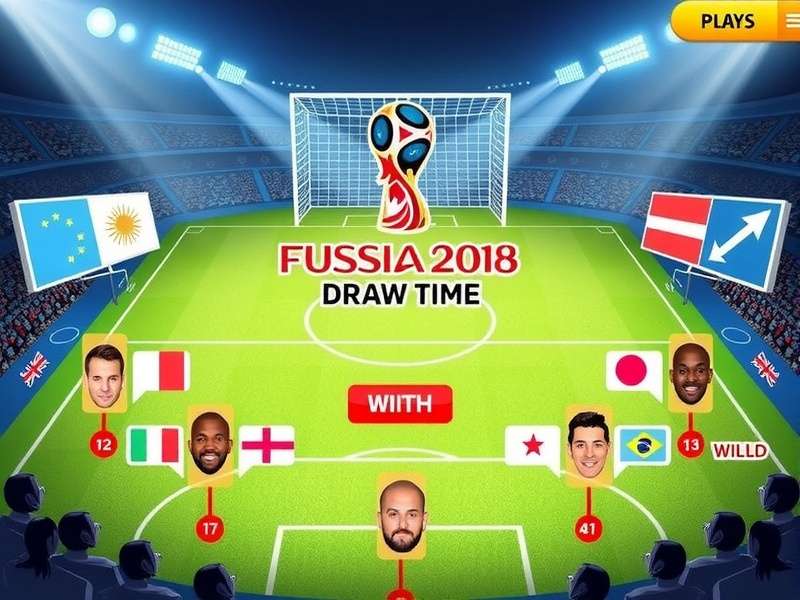 FIFA World Cup draw ceremony with officials drawing balls