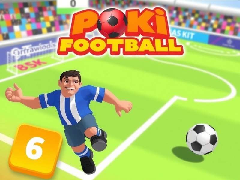 Poki Football World Cup Game screenshot showing intense final match