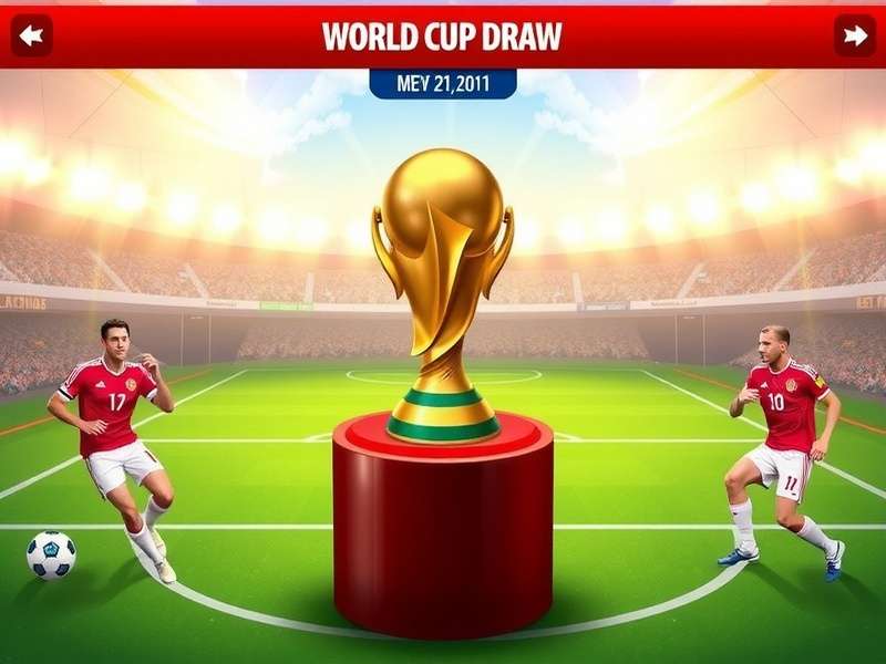 FIFA World Cup Draw Ceremony with officials drawing team names from pots