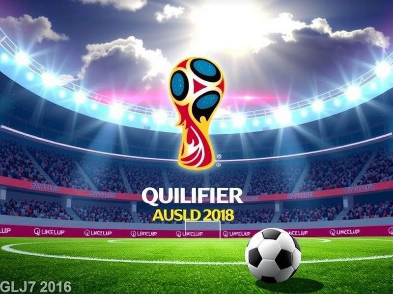 Football World Cup Qualifier match action between national teams