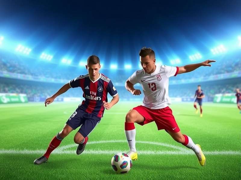 Conceptual image of the FIFA World Cup trophy with flags of USA, Canada, and Mexico