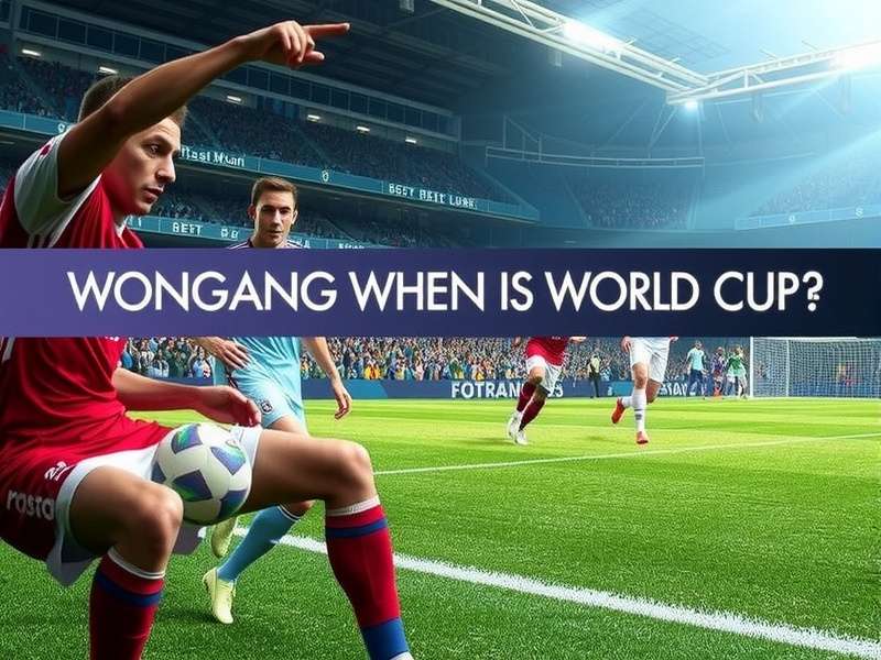 Football World Cup stadium with fans cheering