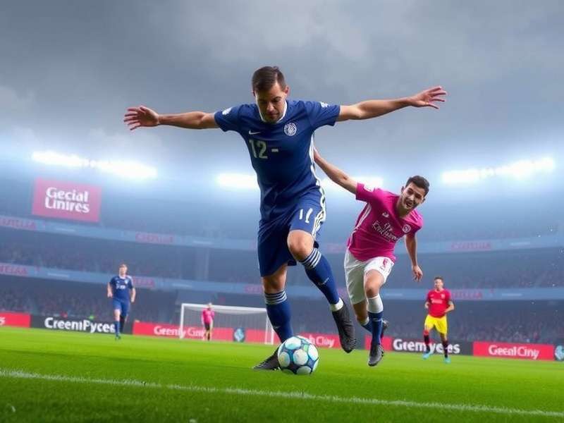 FIFA World Cup trophy shining under stadium lights