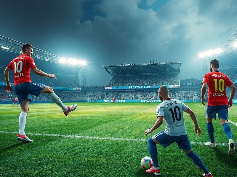 Next World Cup 2026 – Football World Cup stadium atmosphere with fans and floodlights