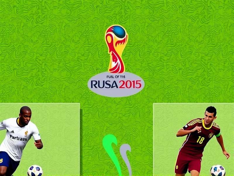 Bbc Sport Football World Cup Draw ceremony with World Cup trophy and team flags