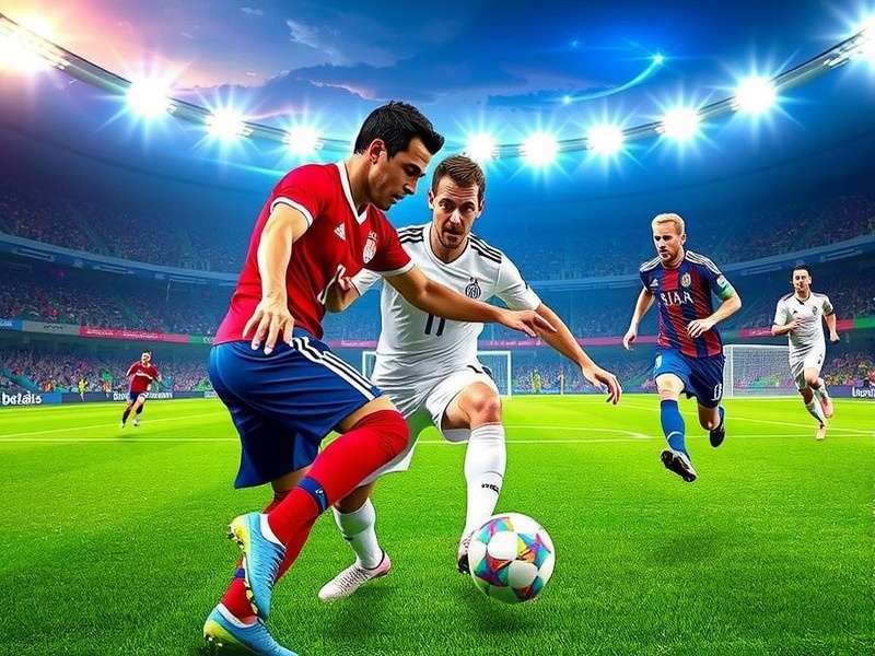 Football World Cup 2026 Qualification Europe – UEFA qualifiers emblem and match action