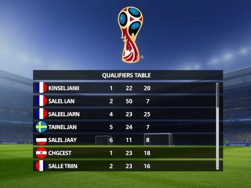 Football World Cup 2026 Qualifiers – live table and match analysis