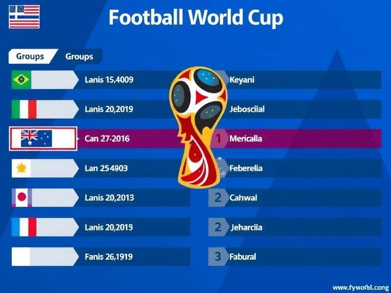Football World Cup Groups – Evolution from 1930 to 2026 showing team and group count