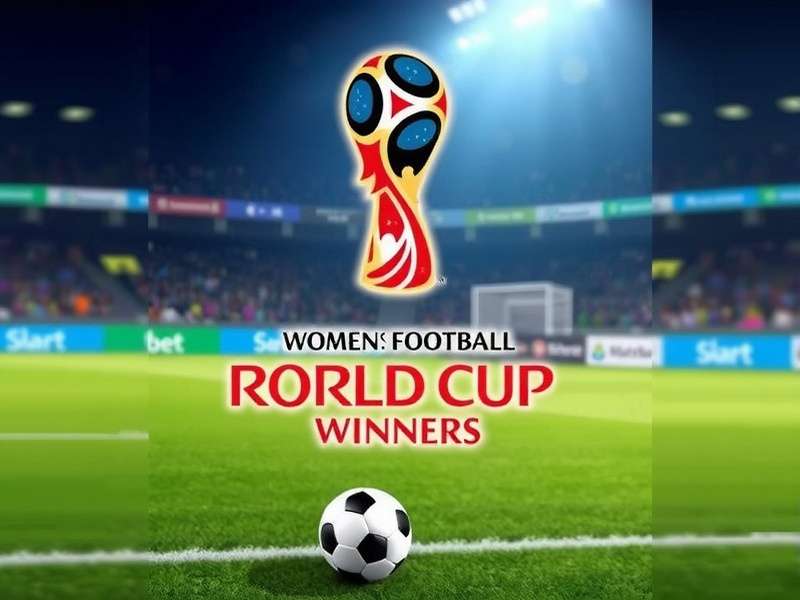 Women's Football World Cup Winners Trophy and Champions Collage