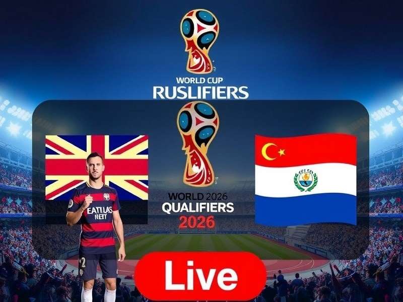 Football World Cup 2026 Qualifiers match live action with players competing on the field